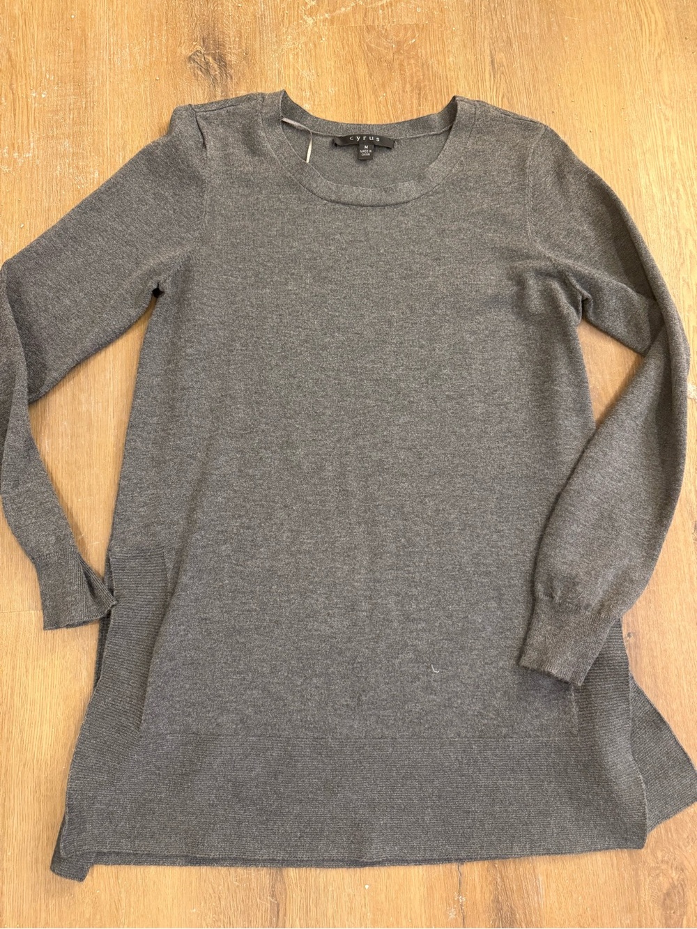 Cyrus Heather Grey Sweater Tunic